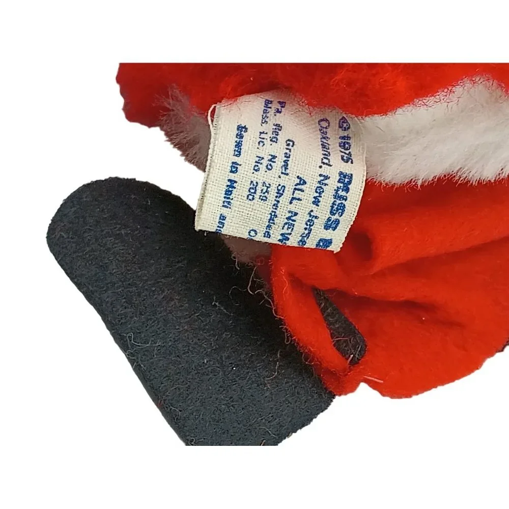 Vintage Santa Claus Shelf Sitter Christmas Plush by Russ Berrie & Co 1975 Felt L - Picture 6 of 7